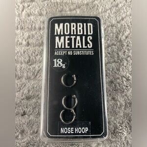 Morbid Metals - Nose Basic Surgical Steel - Open Hoop - 3PK - 18g - Silver